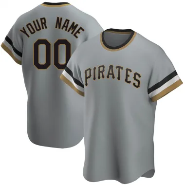 Pittsburgh Pirates Majestic Road Flex Base Authentic Collection Custom  Jersey - Gray