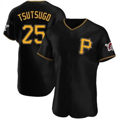 Yoshi Tsutsugo #25 Black Team Issued Jersey - Size 46